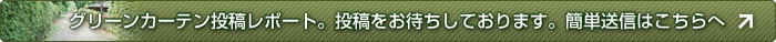 グリーンカーテン投稿レポート。皆さんからの投稿をお待ちしております。投稿フォームからの簡単送信はこちらへ