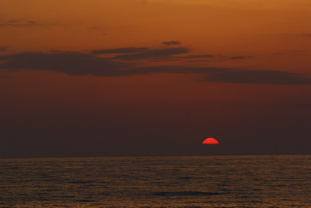 花見海岸の夕日