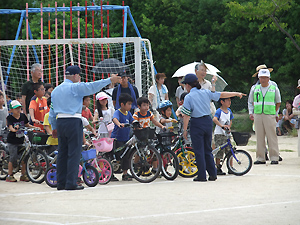 自転車講習会の様子