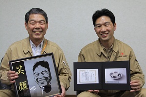 代表取締役の植木次義さん（左）と専務取締役の植木剛彦さん（右）