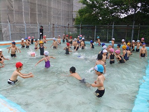 水がとってもきもちいいね！