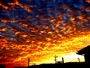 朝焼けの空