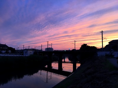 夕暮れの大根川