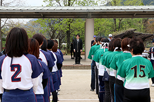 市長杯女子ソフトボール大会　あいさつ