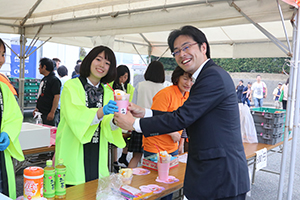 竟成館高校の生徒さんと