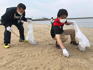 福間海岸ごみ拾い