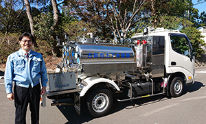 給水車を初めて導入しました