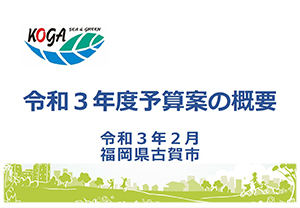 予算案のポイントを事業ごとにまとめた資料「令和3年度予算案の概要」（全80ページ）