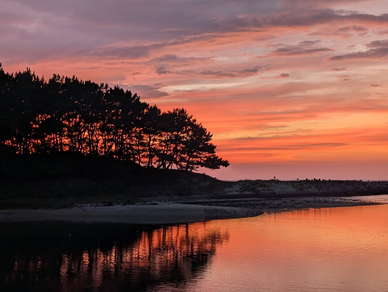 古賀海岸の夕焼け