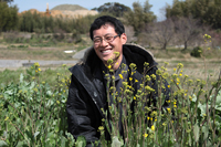 菜の花の生産者：船越識弘さん（青柳）