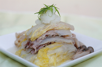 白菜と豚肉の重ね蒸し