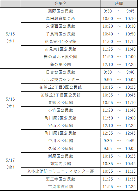 狂犬病予防集合注射日程